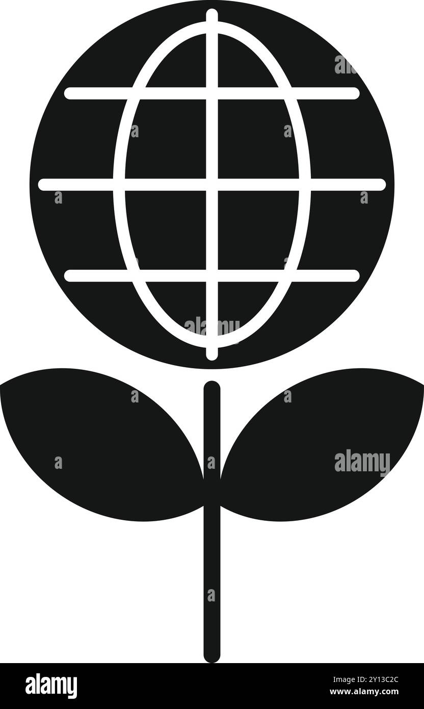 Questa icona vettoriale rappresenta il concetto di crescita globale Illustrazione Vettoriale