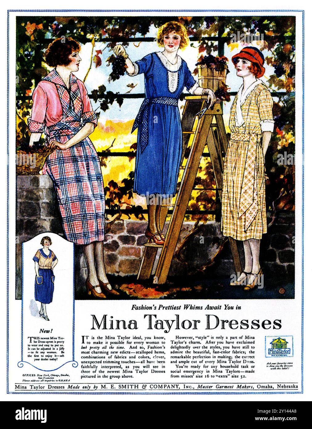 1921 Mina Taylor Dresses ad Foto Stock