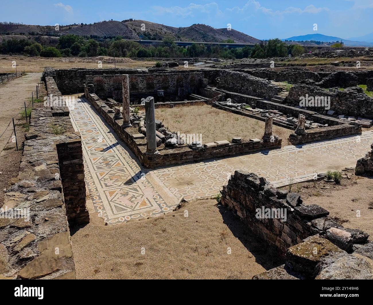 Esplorando Stobi: Antico patrimonio macedone del 359 a.C. come destinazione turistica senza tempo Foto Stock