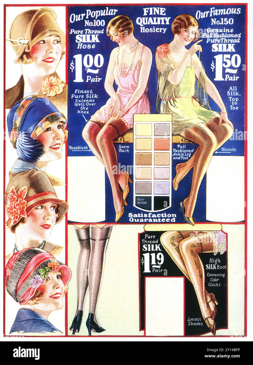 1927 annuncio Chicago mail Order Co donna Silk Hosiery Foto Stock