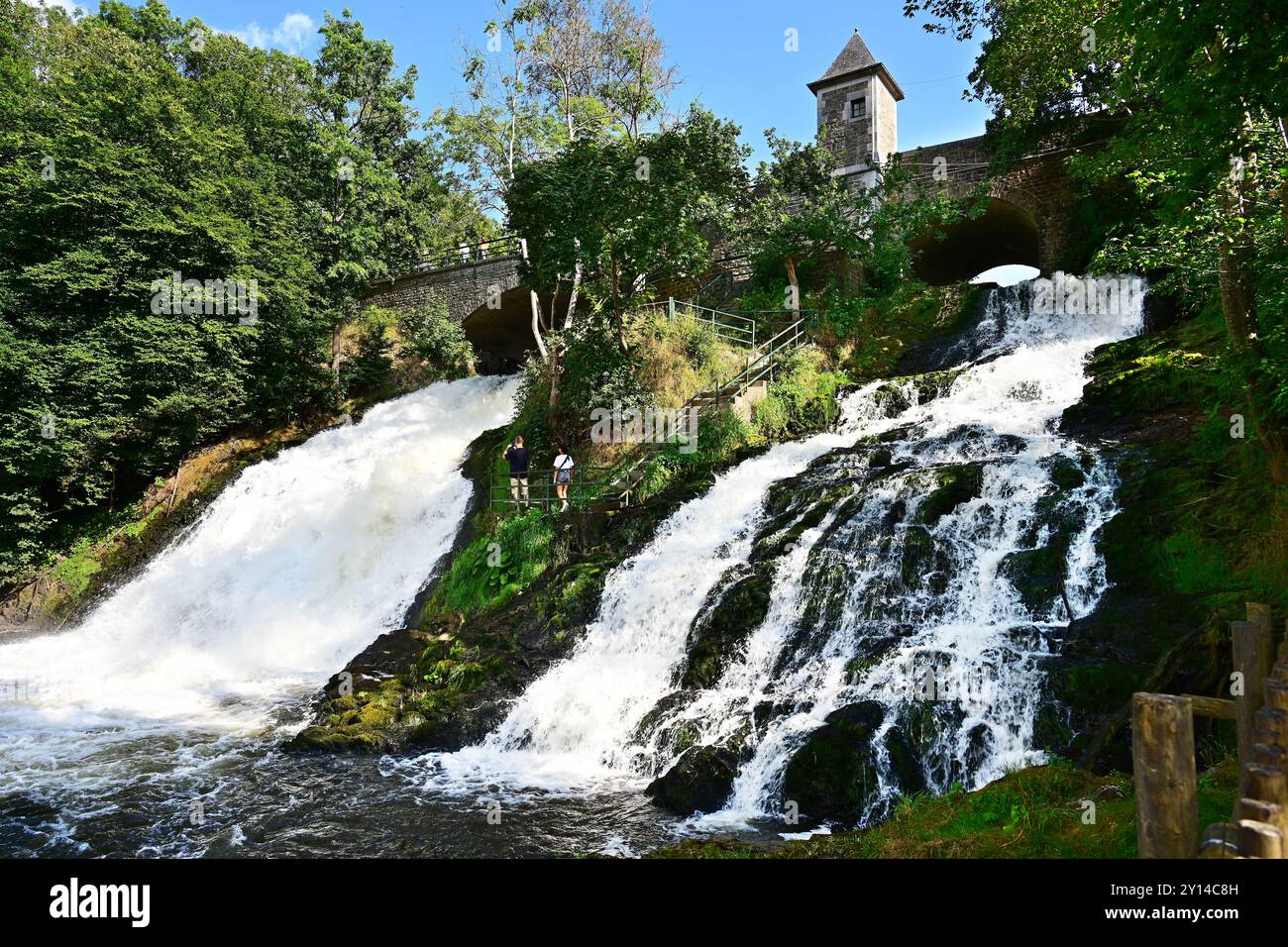 Cascade de Coo nel fiume de Amleve Foto Stock