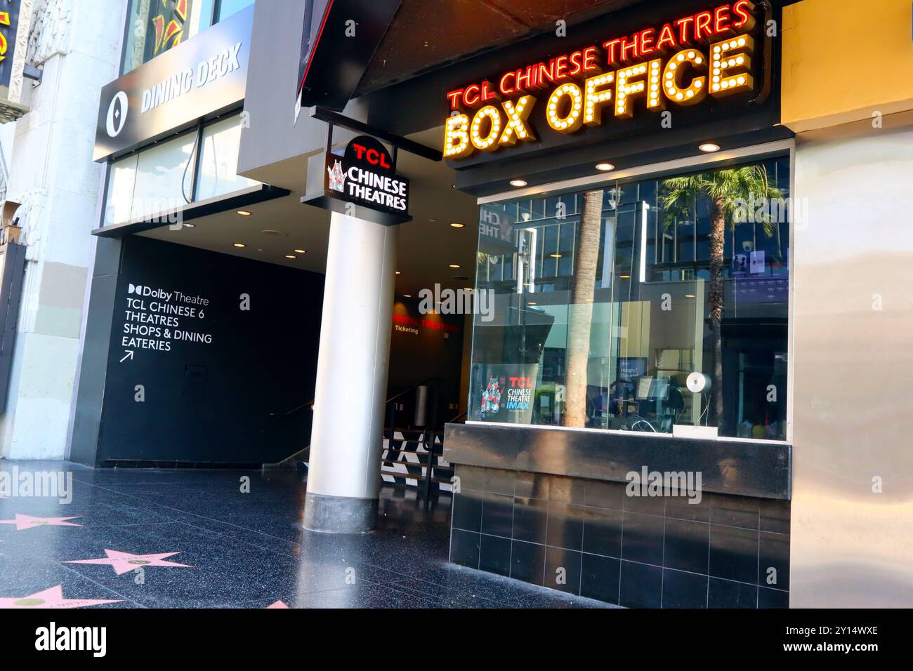 Hollywood (Los Angeles), California: La biglietteria del TCL Chinese Theatre di Grauman su Hollywood Blvd Foto Stock