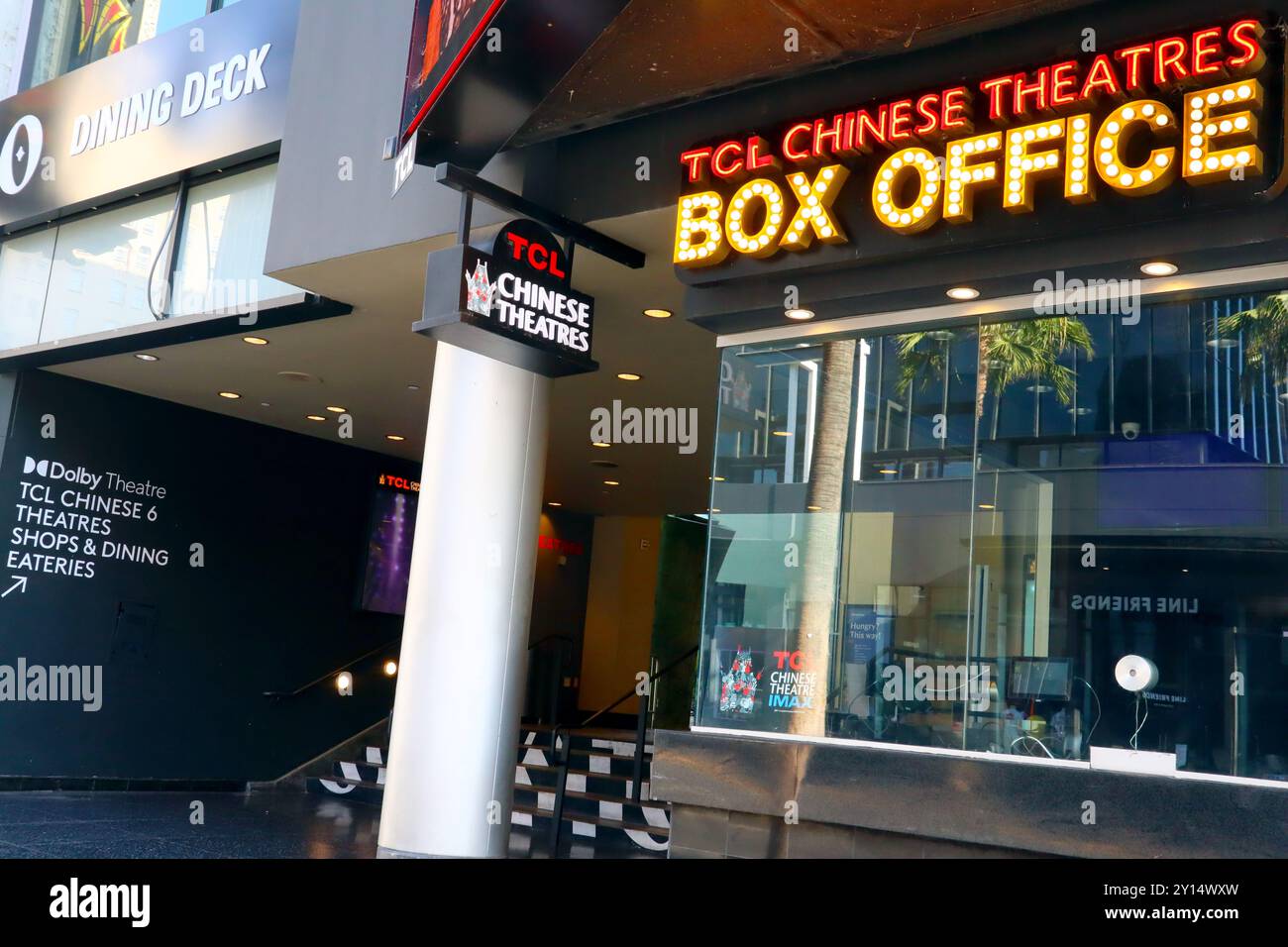 Hollywood (Los Angeles), California: La biglietteria del TCL Chinese Theatre di Grauman su Hollywood Blvd Foto Stock
