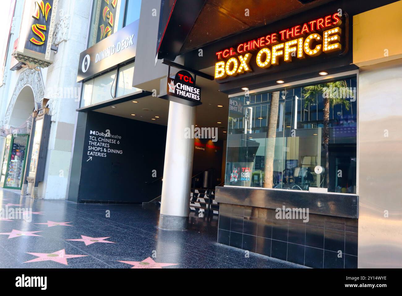 Hollywood (Los Angeles), California: La biglietteria del TCL Chinese Theatre di Grauman su Hollywood Blvd Foto Stock