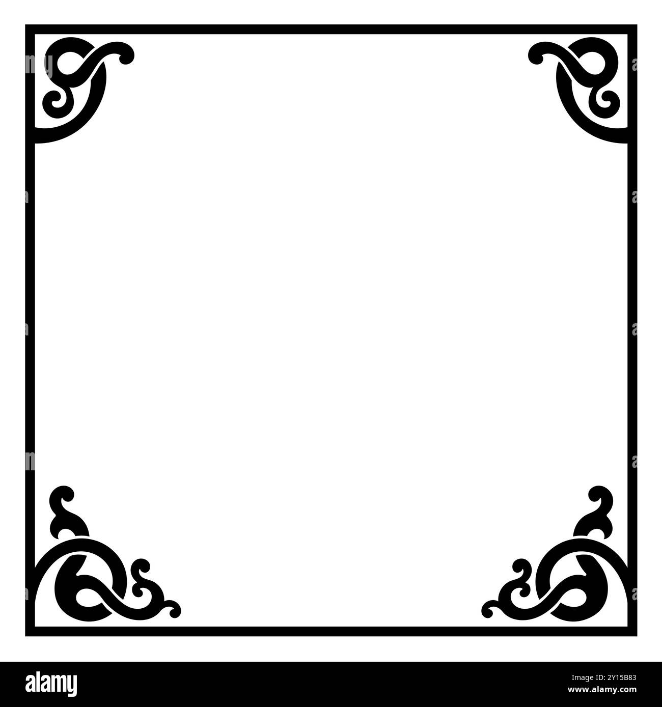Design in stile medievale. Telaio disegnato con stile cavalletto Illustrazione Vettoriale