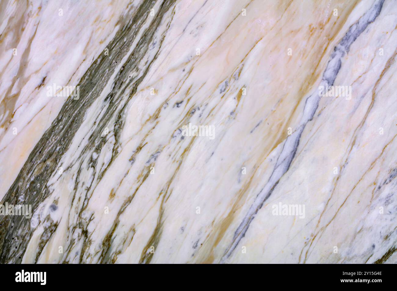 Struttura in marmo ad alta risoluzione con venature dorate e grigie su una superficie liscia. Foto Stock