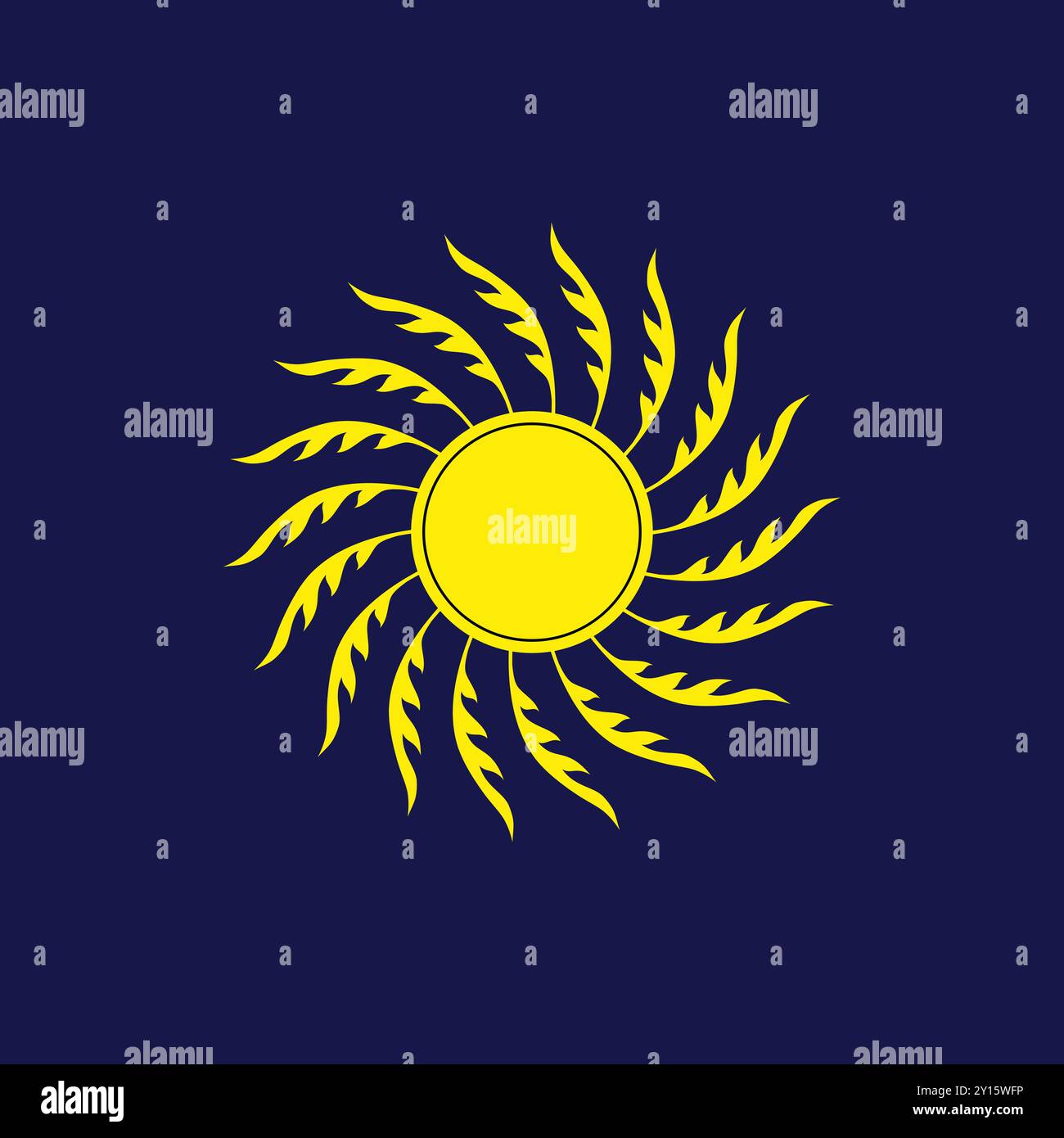 Design luminoso Vector Suns Rays Illustrazione Vettoriale