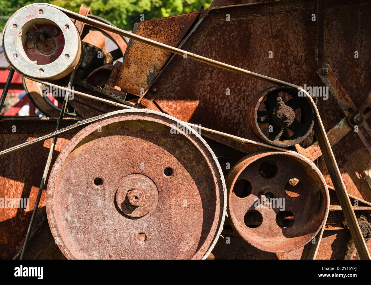 Rusty Old Farm Equipment Detail Brooklyn Fair   Brooklyn, Connecticut, USA Foto Stock