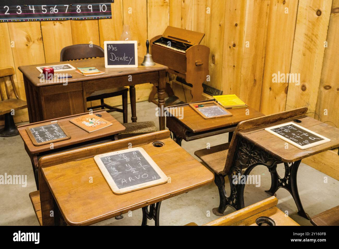 Old School Room Brooklyn Fair _ Brooklyn, Connecticut, Stati Uniti Foto Stock