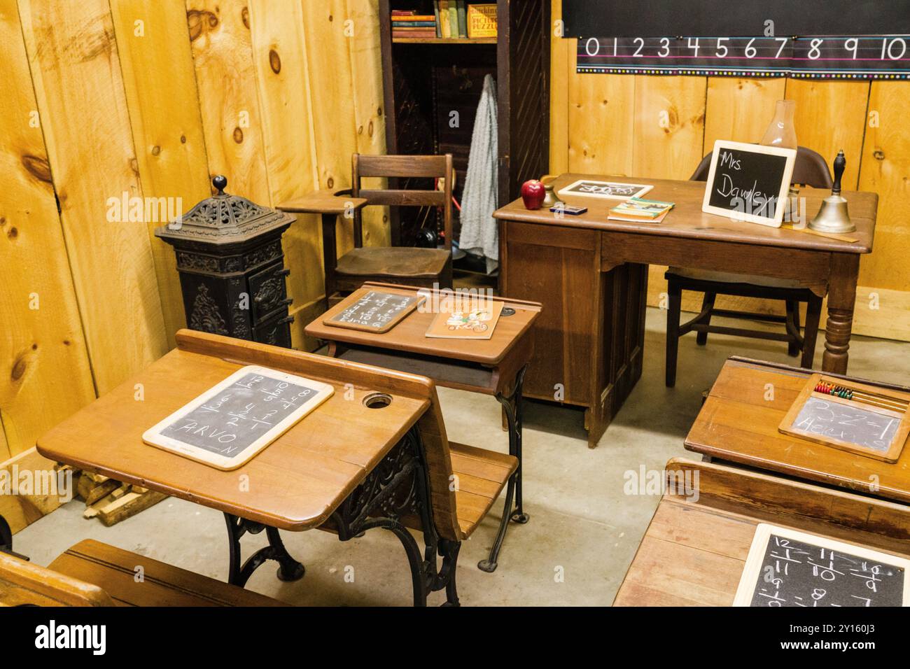 Old School Room Brooklyn Fair   Brooklyn, Connecticut, Stati Uniti Foto Stock