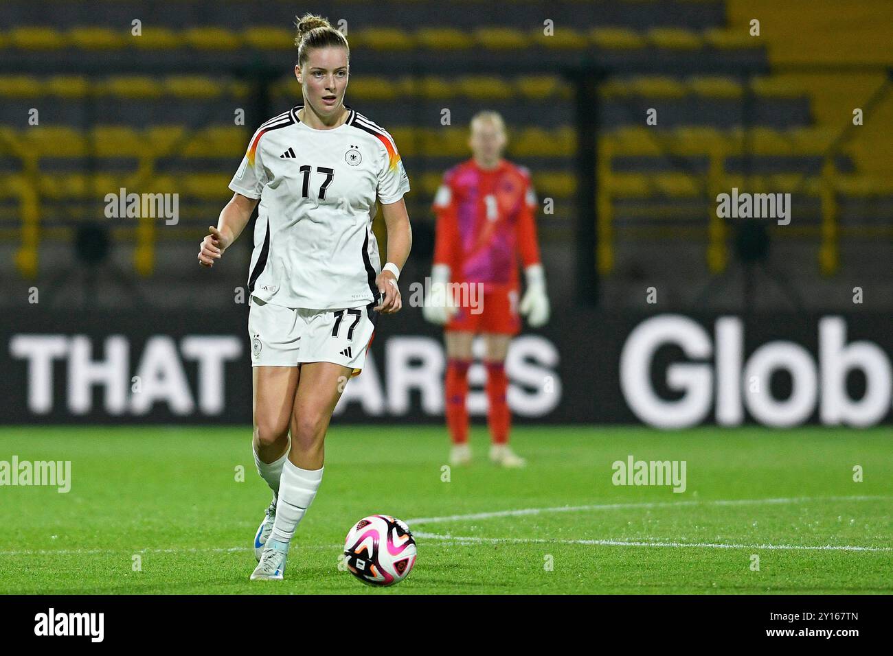 Bogotà, Colombia. 4 settembre 2024. La Germania ALARA Sehitler durante la partita del gruppo D della Coppa del mondo femminile di Colombia 2024 tra Germania e Nigeria, allo stadio Metropolitano de Techo, a Bogotà il 4 settembre 2024. Foto: Julian Medina/DiaEsportivo/Alamy Live News crediti: DiaEsportivo/Alamy Live News Foto Stock