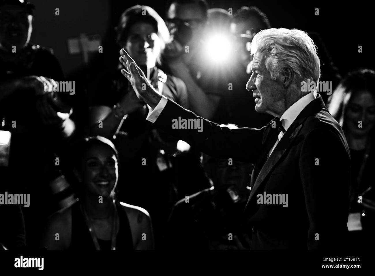 Venezia, Italia. 2 settembre 2024. Richard Gere durante le riprese del Premio Italia Venezia alla 81a Mostra Internazionale d'Arte cinematografica di Venezia il 1° settembre 2024 a Venezia, Italia. (Foto di Gian Mattia D'Alberto/LaPresse) credito: LaPresse/Alamy Live News Foto Stock