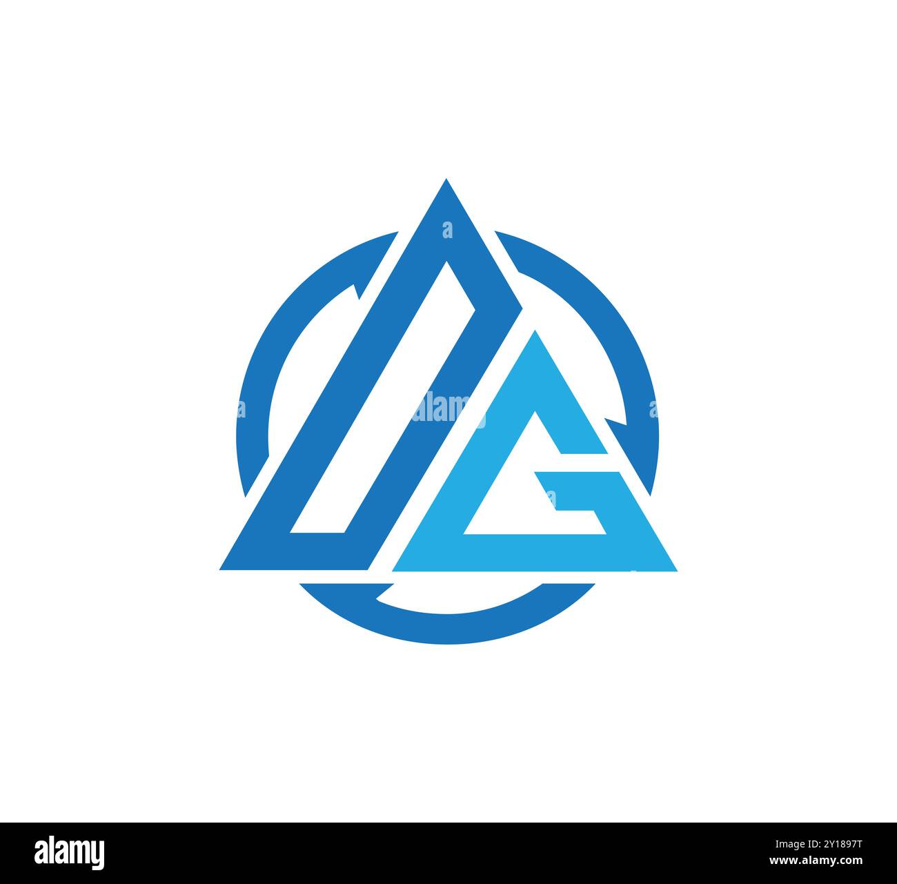 Logo DG creative Initial Later, modello vettore iniziale del logo della lettera dg, logo dg, icona dg, simbolo dg, vettore dg, lettera dg, iniziale dg, logo gd Illustrazione Vettoriale