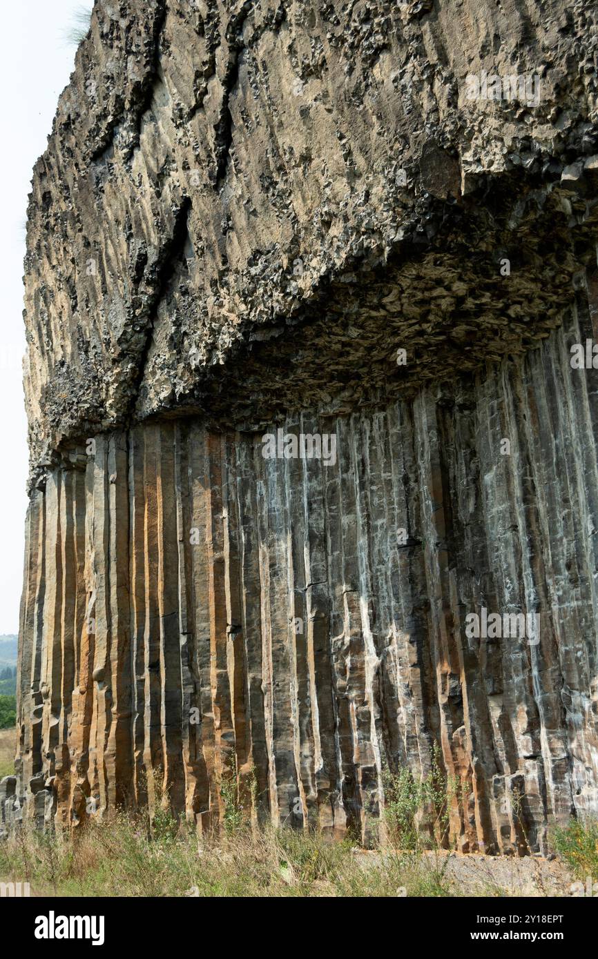 Magnifici organi basaltici di Chilhac in alta Loira, Auvergne-Rhône-Alpes, Francia Foto Stock