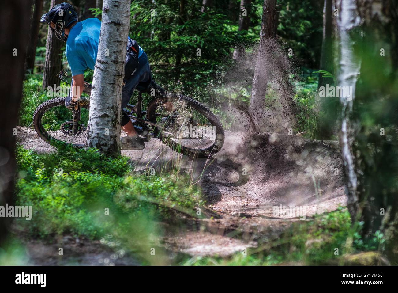 Spruzzare la polvere Foto Stock