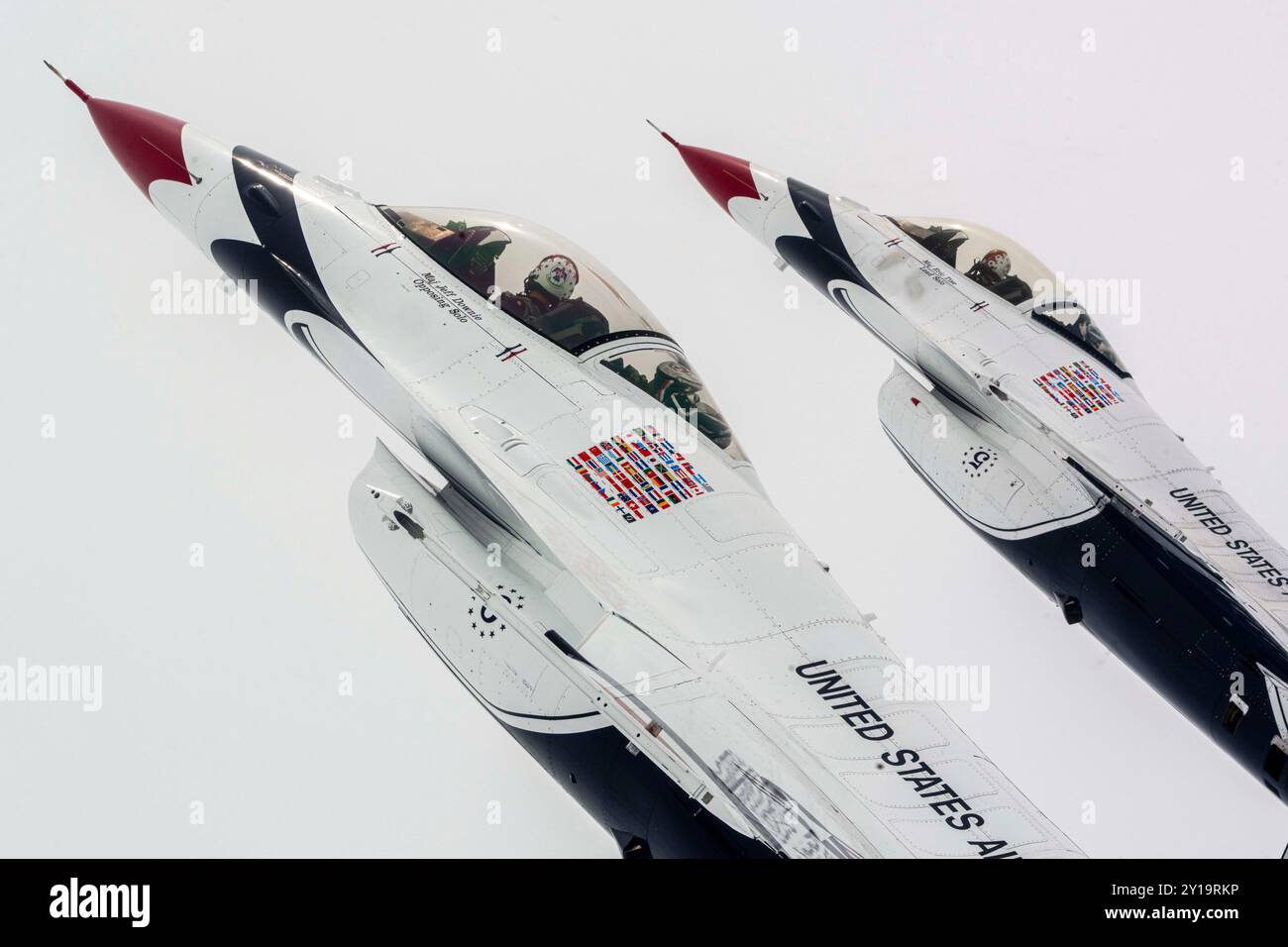 Lo United States Air Force Air Demonstration Squadron "Thunderbirds" i Thunderbirds sono l'USAF Air Demonstration Squadron è lo squadrone di dimostrazione aerea della United States Air Force (USAF). Foto Stock