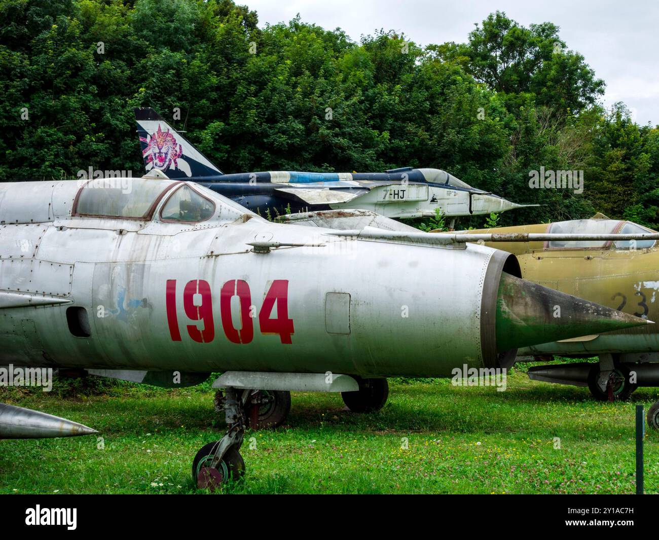 MIG-21 al Museo del Castello di Savigny-les Beaune (Borgogna/Francia) Foto Stock