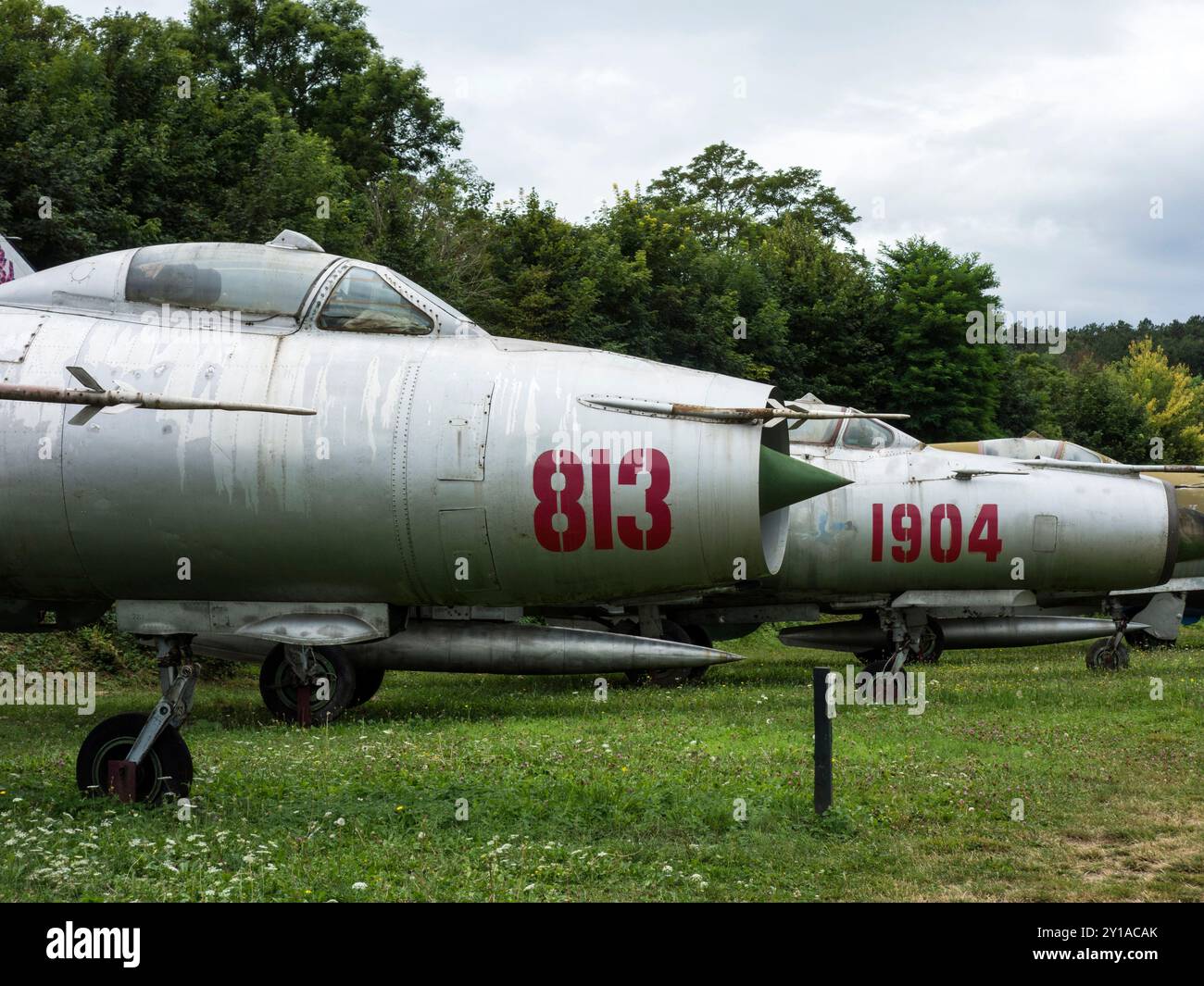 MIG-21 al Museo del Castello di Savigny-les Beaune (Borgogna/Francia) Foto Stock