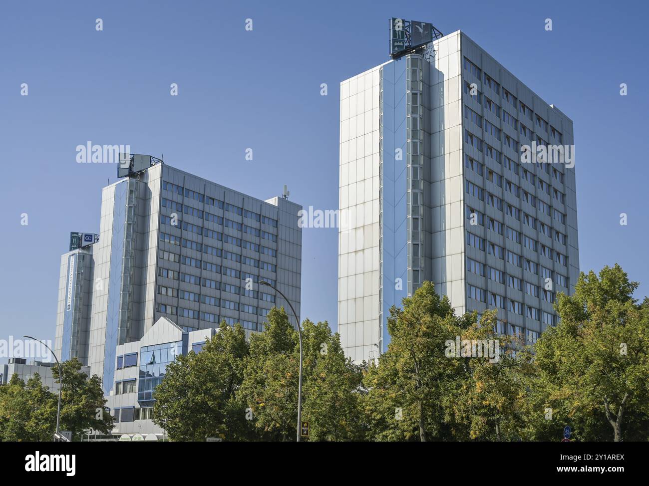 City Hotel Berlin East, futuro alloggio per rifugiati, Landsberger Allee, Lichtenberg, Berlino, Germania, Europa Foto Stock