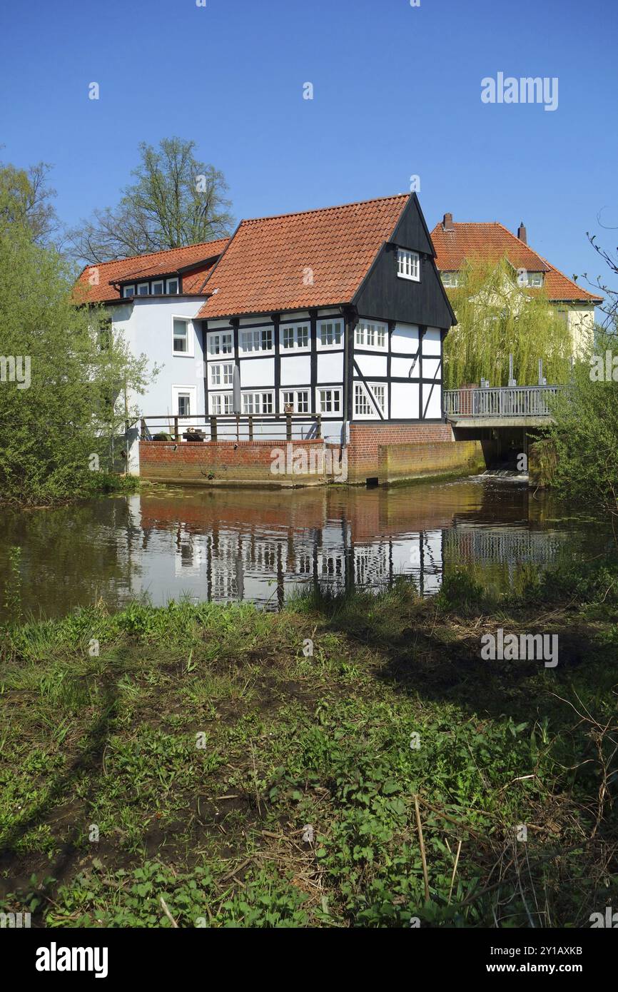 Mulino sul torrente Vechta Moor Foto Stock