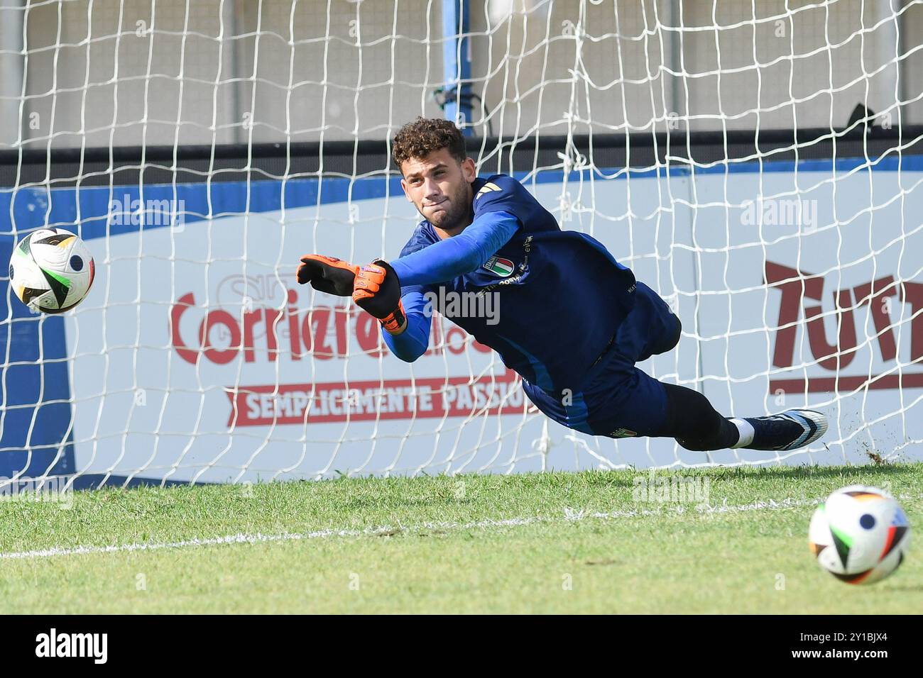 Latina, Italia. 5 settembre 2024. Giole Zacchi in azione durante la partita di qualificazione del Campionato europeo Under 21 Italia contro San Marino allo stadio Domenico Francioni di Latina. Punteggio finale; Italia 7:0 San Marino credito: SOPA Images Limited/Alamy Live News Foto Stock