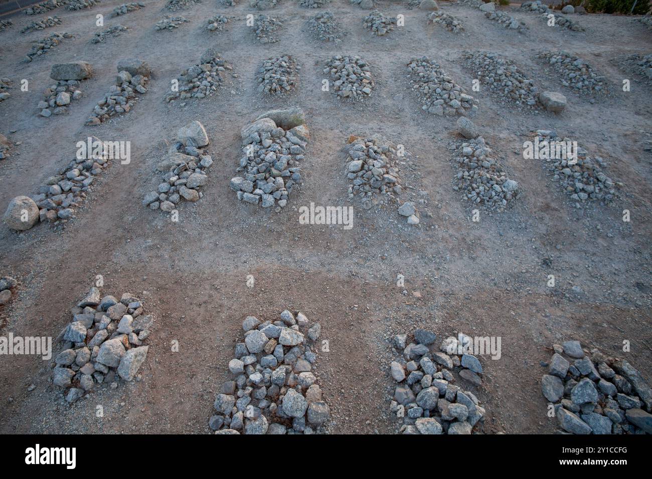 Terreni di sepoltura della prigione territoriale di Yuma Foto Stock