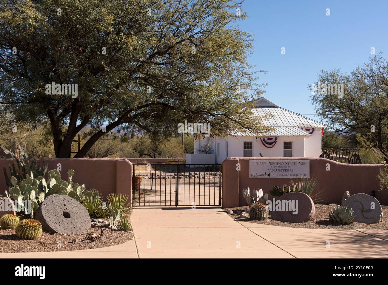 Tubac Presidio State Park, Arizona Foto Stock