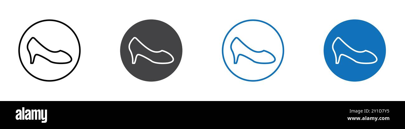 Logo con icona sandalo firma con il contorno sottile e la raccolta di gruppo Illustrazione Vettoriale