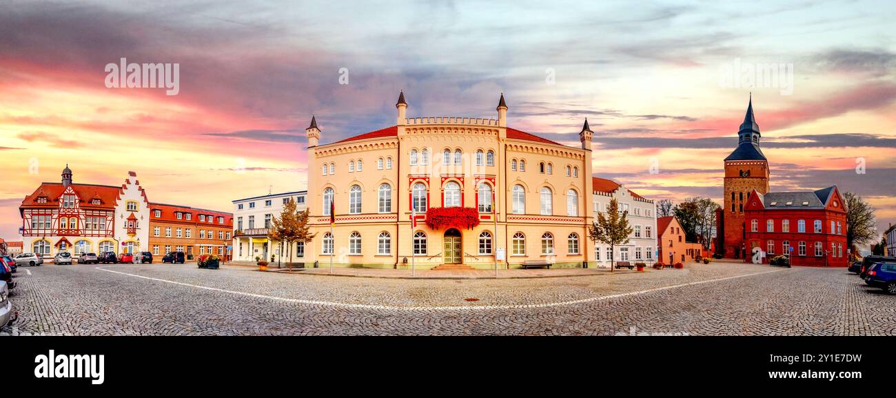 Città vecchia di Sternberg, Germania Foto Stock