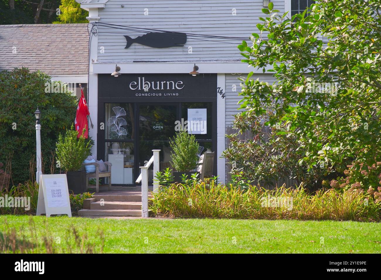 Un negozio di arredamento per la casa a Dennis Village, Dennis, Massachusetts, Stati Uniti, a Cape Cod Foto Stock