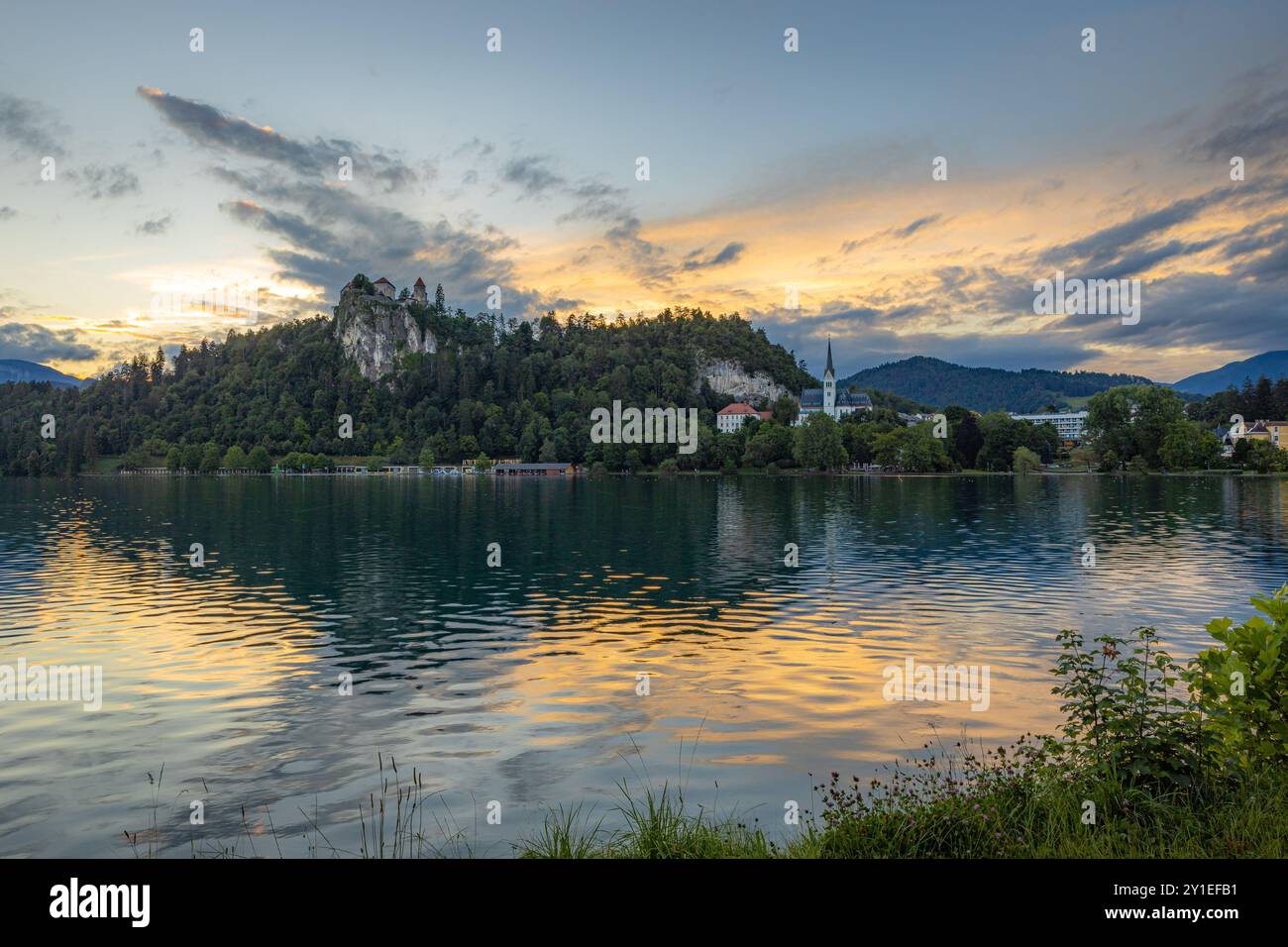 Lago di Bled Slovenia Foto Stock