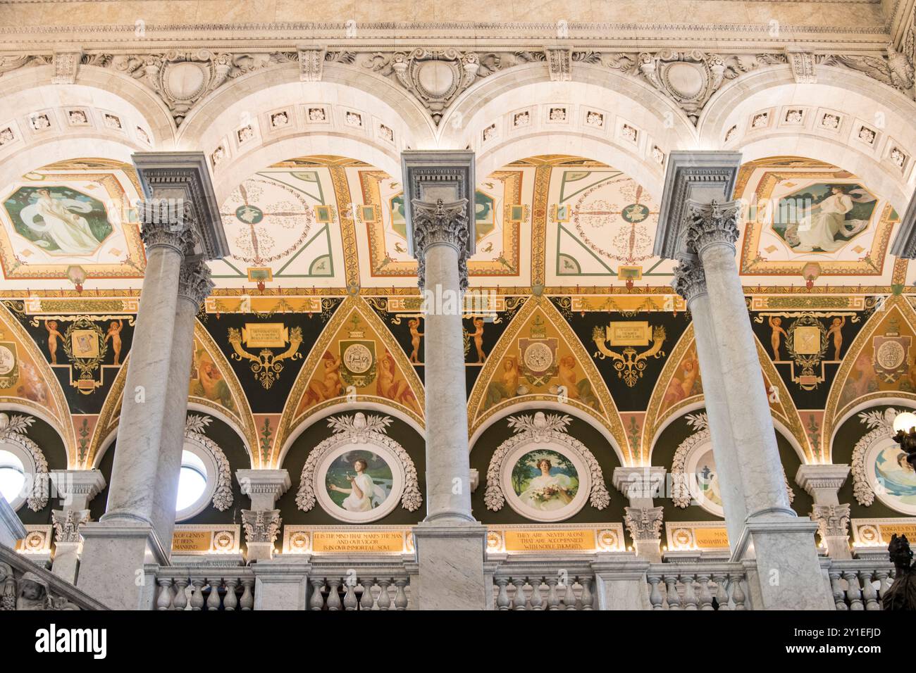 Interno della Library of Congress, Washington, DC;Virginia Foto Stock