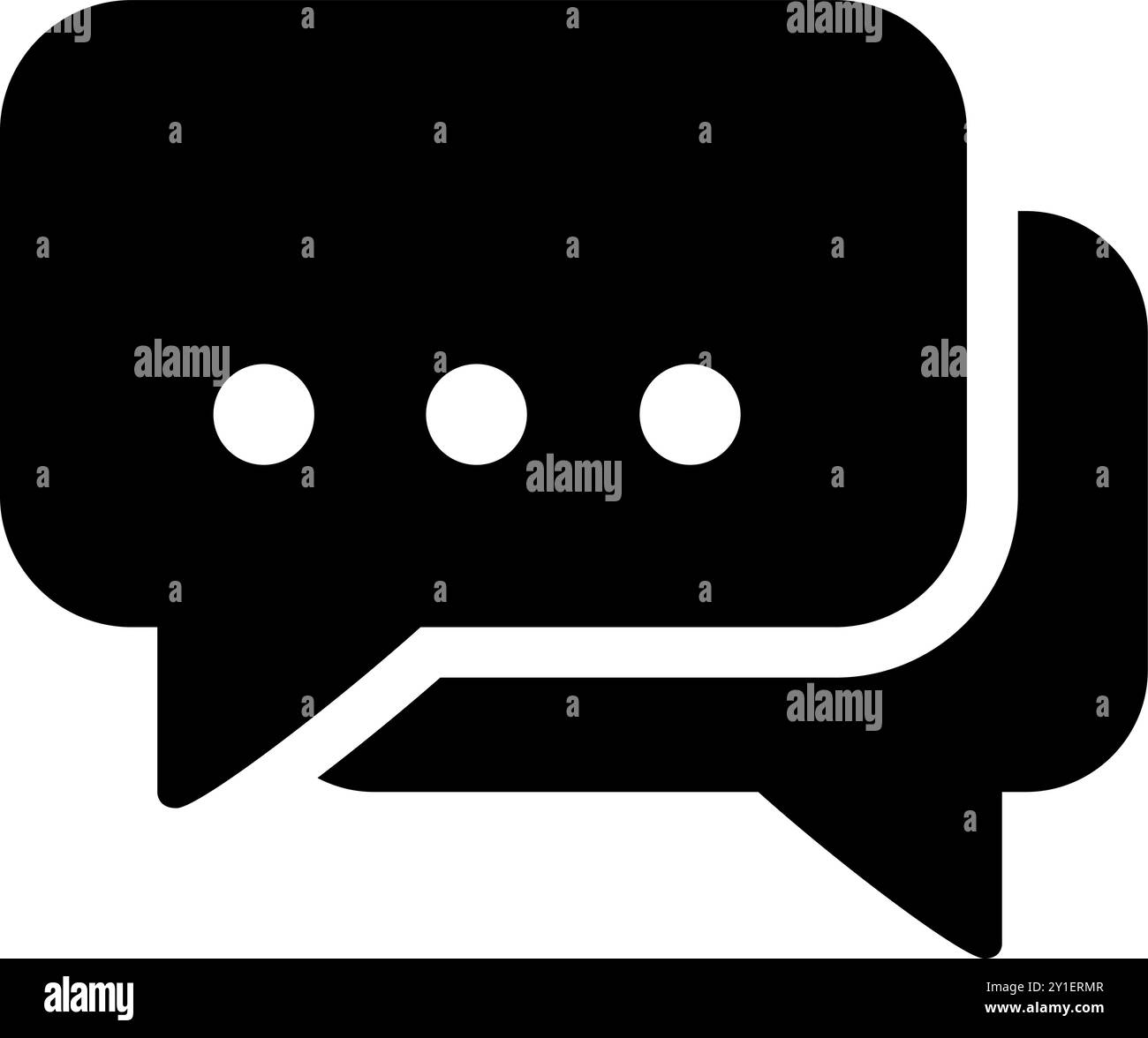 Simbolo di conversazione testuale e bolle di conversazione icona di illustrazione vettoriale Illustrazione Vettoriale