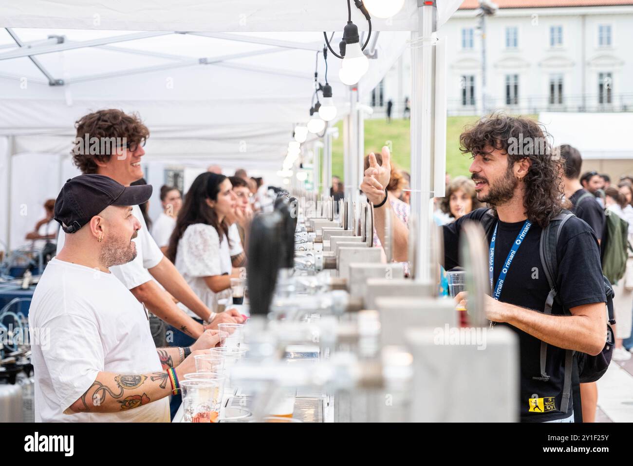 Alcuni momenti dell'apertura &#x201c;Baladin Open Fest 2024", festa della birra artigianale per festeggiare i 10 anni di Open Baladin Torino presso Piazza Valdo fusi a Torino, Italia - Cronaca - Venerd&#xec; 6 settembre 2024 - (foto Giacomo Longo/LaPresse 2024 2024 Foto Stock