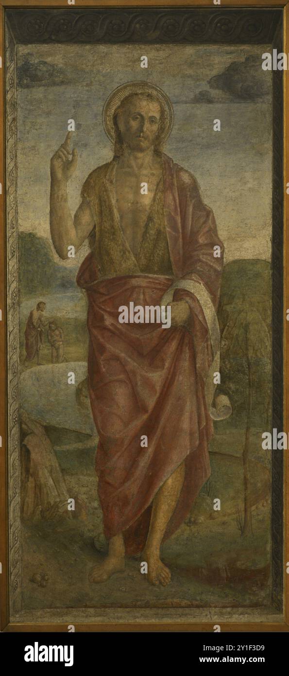 Vincenzo Foppa (1430-1516). Pittore italiano. San Giovanni Battista, CA. 1488-1489. Affresco separato. Pinacoteca Castello Sforzesco, Milano, Italia. Foto Stock