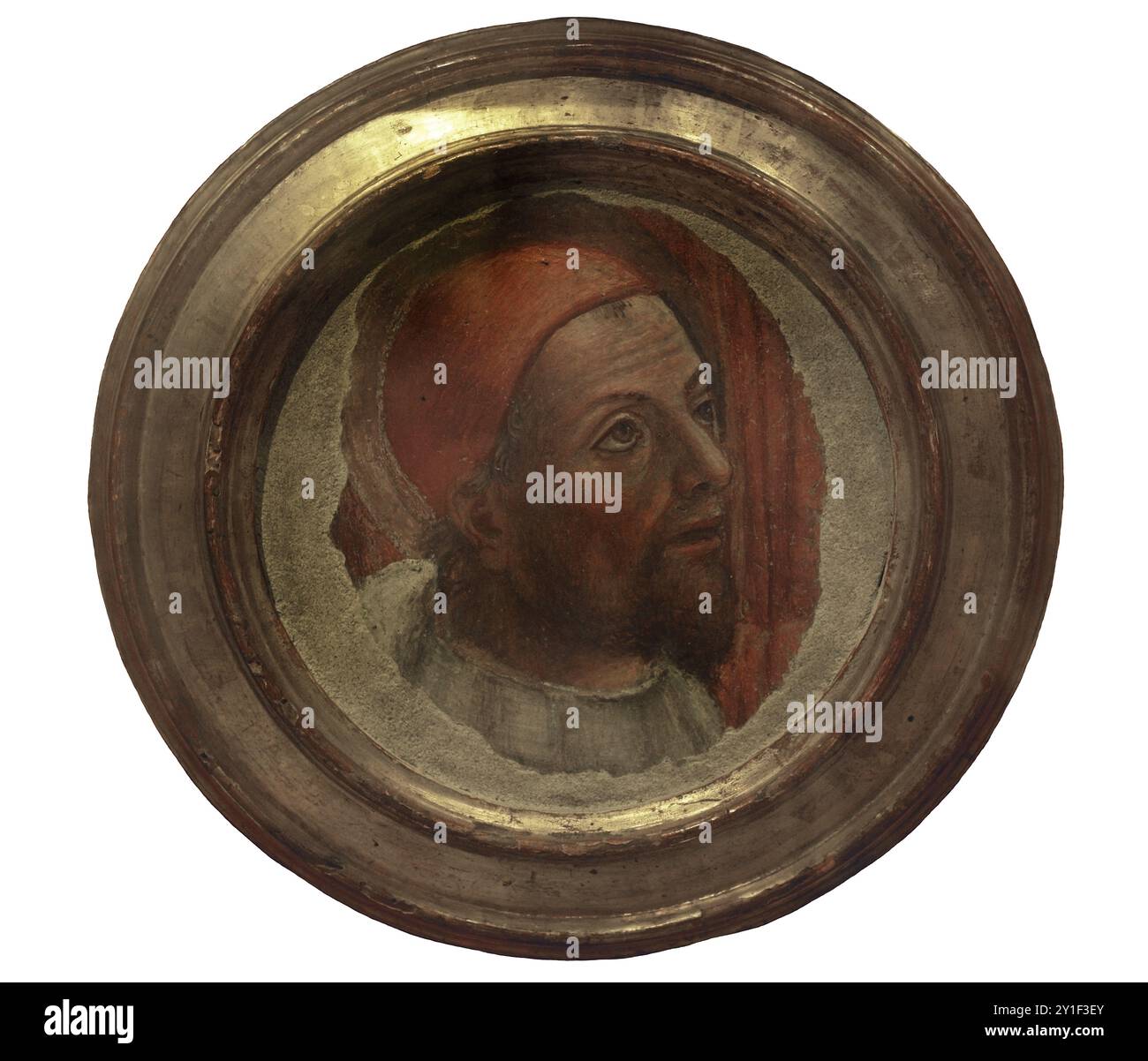 Vincenzo Foppa (1430-1516). Pittore italiano. Capo di un santo, 1460-1464. Affresco separato. Pinacoteca Castello Sforzesco, Milano, Italia. Foto Stock