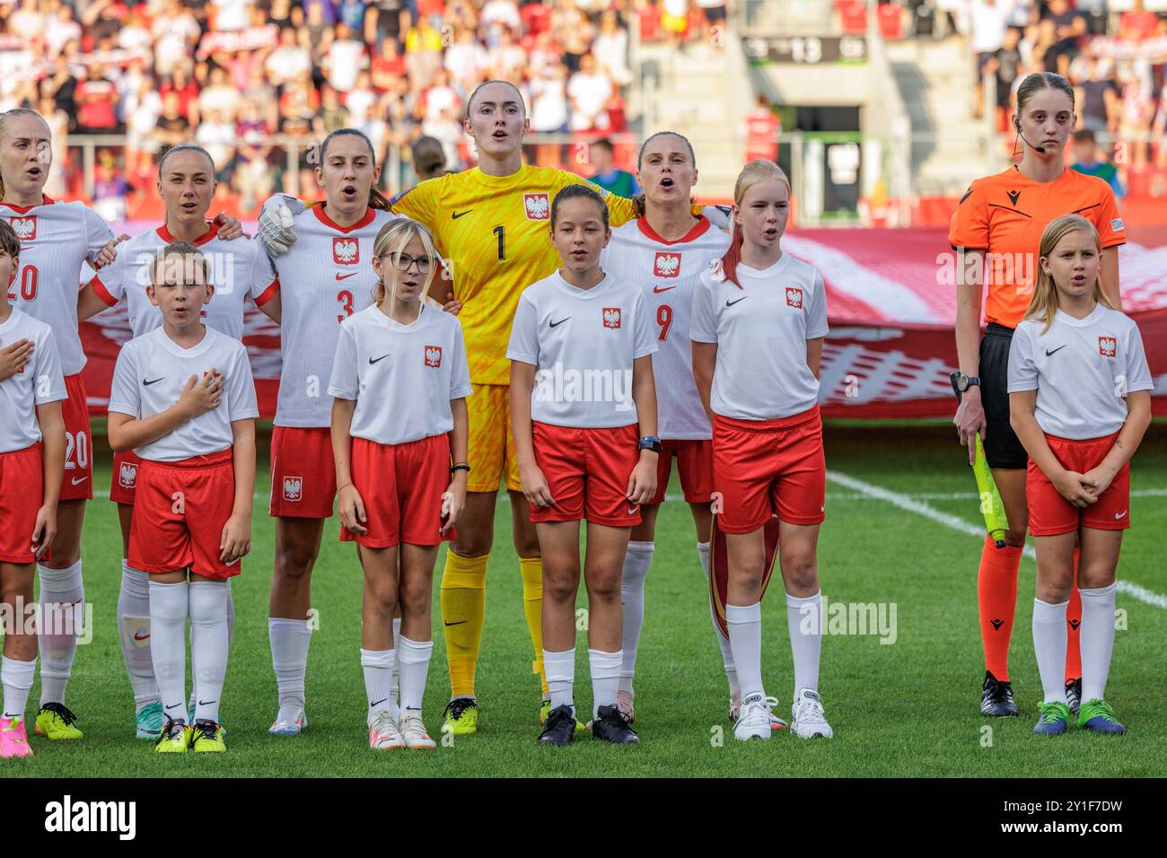 SOSNOWIEC 16.07.2024 FEMMINILE CALCIO, QUALIFICHE EURO 2025, STAGIONE 2024 2025 POLONIA VS ISLANDA EWA PAJOR (9) PIOTR FRONT / ARENA AKCJI Foto Stock