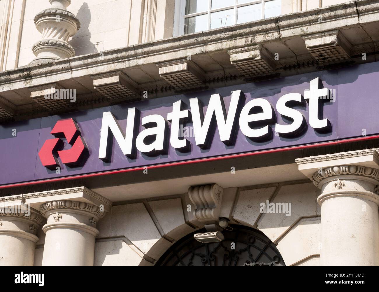 Logo NatWest Bank, Inghilterra, Regno Unito Foto Stock