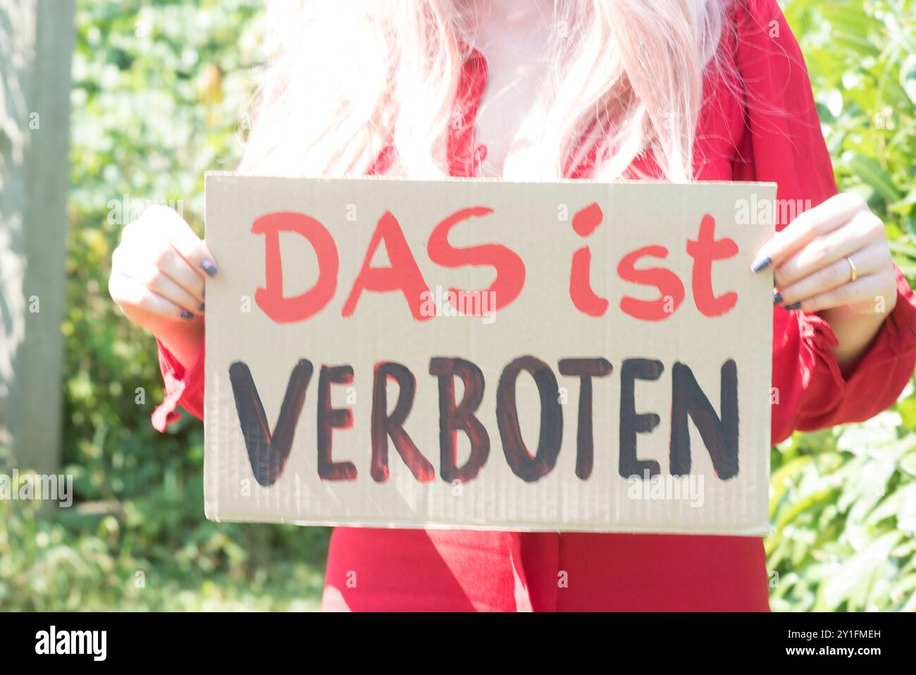 La pubblicità e la comunicazione non sono sempre desiderate e pertanto vietate la pubblicità e la comunicazione non sono sempre gradite Foto Stock