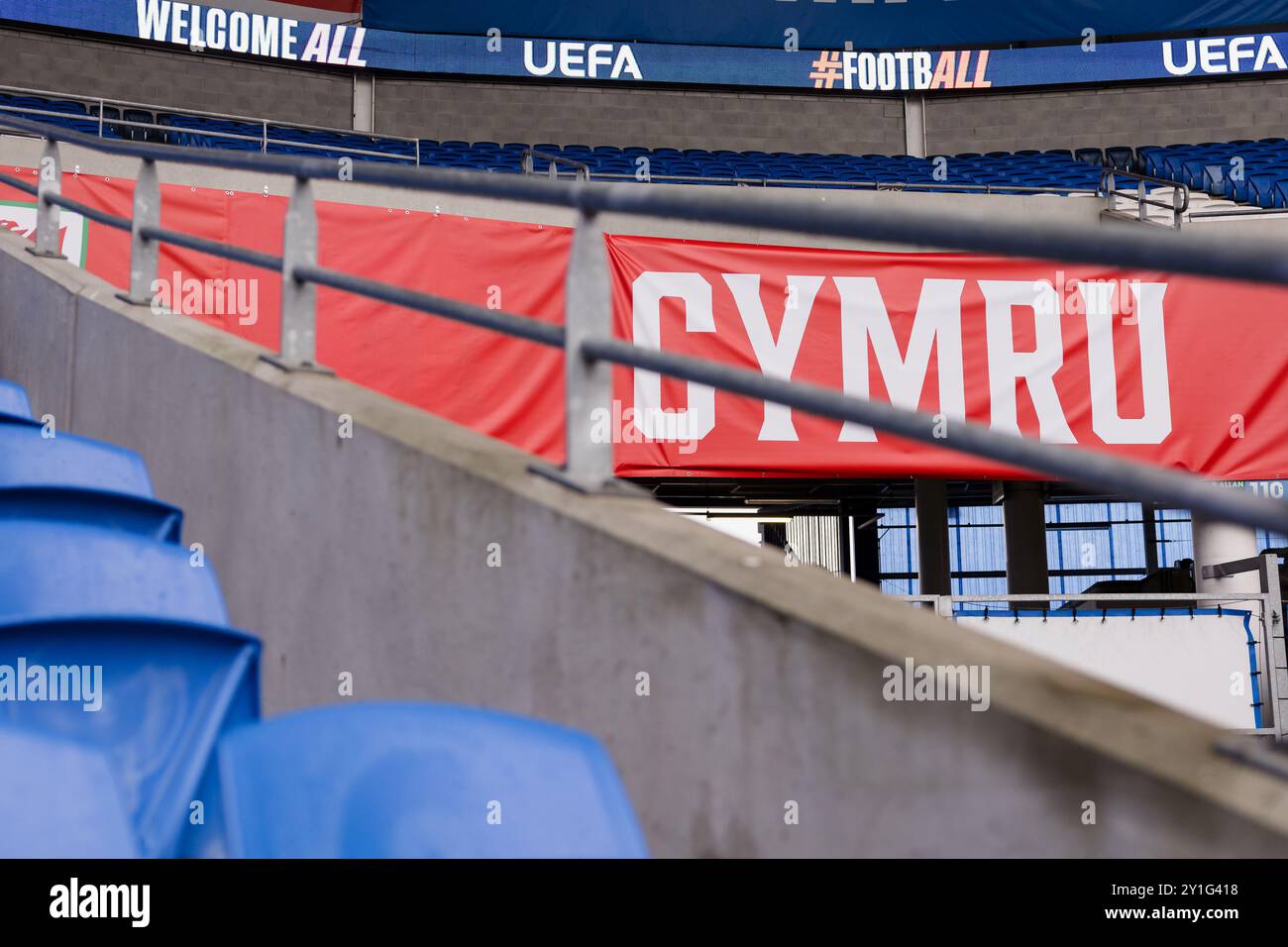 CARDIFF, REGNO UNITO. 6 settembre 2024. Vista generale durante la partita del gruppo H 2025 della UEFA Nations League tra Galles e Turchia al Cardiff City Stadium, Cardiff, il 6 settembre 2024. (PIC di John Smith/FAW) credito: Football Association of Wales/Alamy Live News Foto Stock