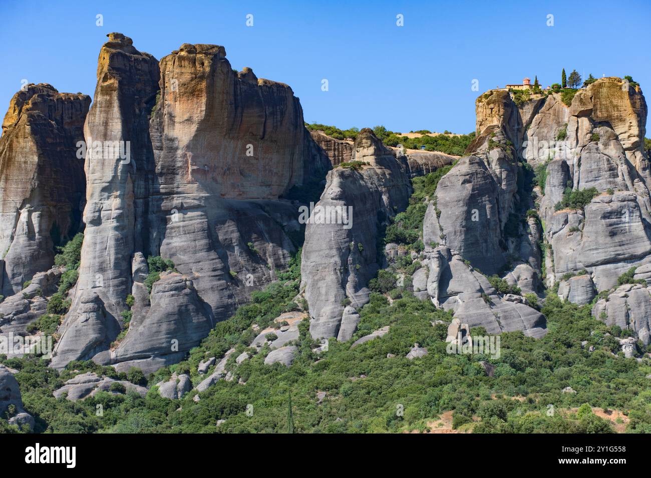 Meteora: Monastero della Santissima Trinità. Kalambaka, Grecia. Foto Stock