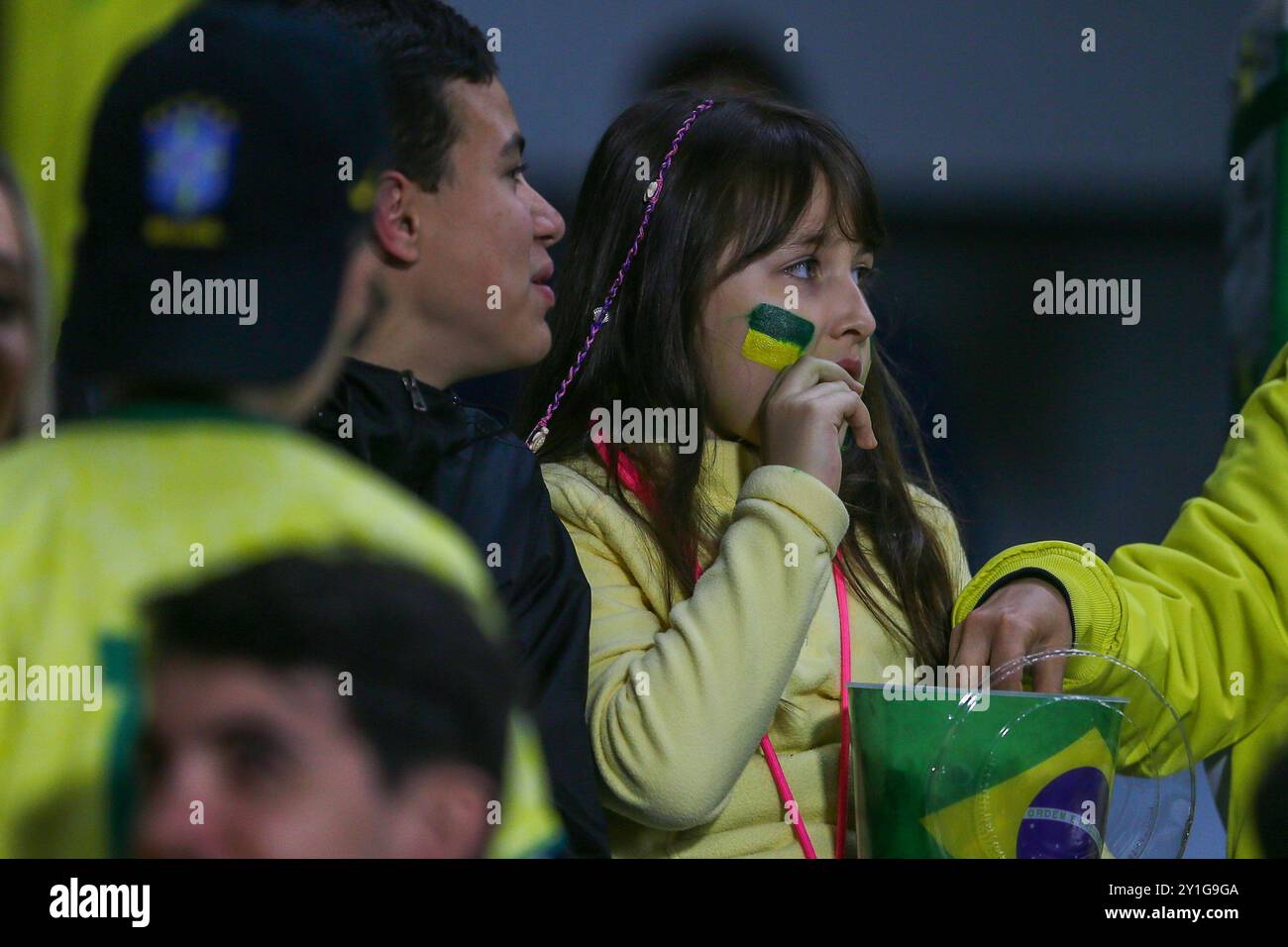 6 settembre 2024, Curitiba, Paran'', Brasile: PARTITE DI QUALIFICAZIONE DELLA COPPA DEL MONDO 2026 / BRASILE X ECUADOR - SPORT - Medaglia a Parigi 2024, JÅ“lia Soares durante la partita di qualificazione per la Coppa del mondo 2026 all'Estadio Couto Pereira, a Curitiba, questo venerdì (6). Foto: Geraldo Bubniak/AGB (immagine di credito: © Geraldo Bubniak/ZUMA Press Wire) SOLO PER USO EDITORIALE! Non per USO commerciale! Crediti: ZUMA Press, Inc./Alamy Live News Foto Stock