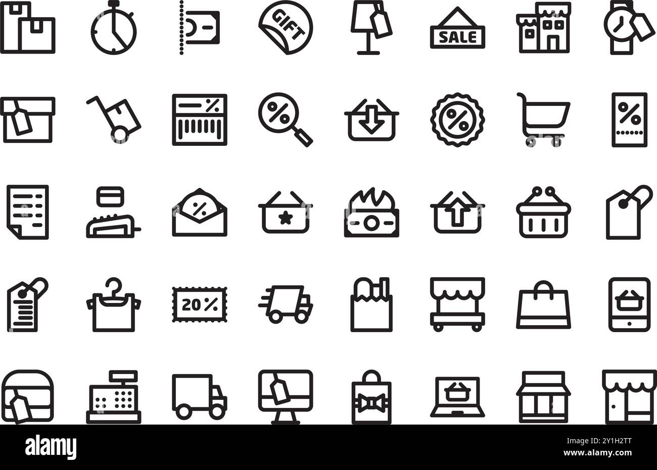 Icone di linea della spesa Collezione icone vettoriali di alta qualità con tratto modificabile. Ideale per progetti professionali e creativi. Illustrazione Vettoriale