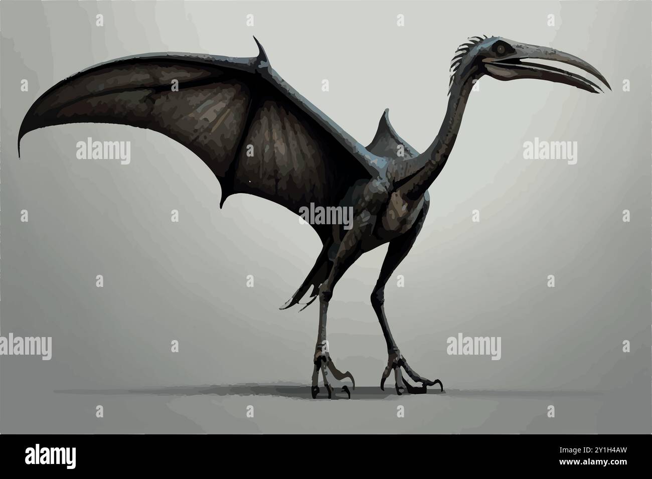 Quetzalcoatlus: Giganti plananti dell'era Cretacica. Illustrazione Vettoriale