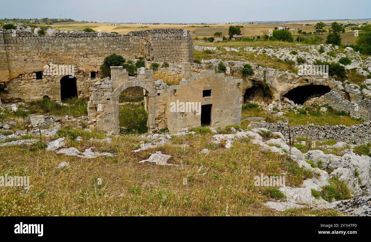 Chiesa rupestre di San Nicola all'Appia, Matera, Basilicata, Italia Foto Stock