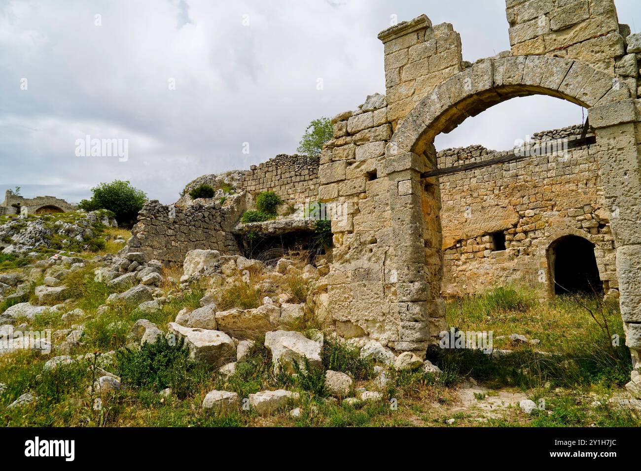 Chiesa rupestre di San Nicola all'Appia, Matera, Basilicata, Italia Foto Stock