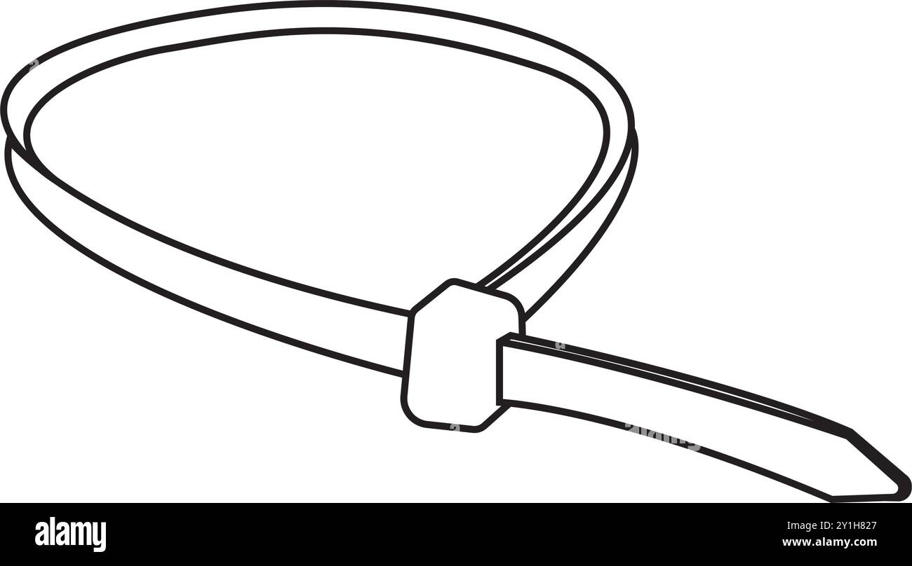 Icona della fascetta serrafili, illustrazione del design dell'elemento Illustrazione Vettoriale