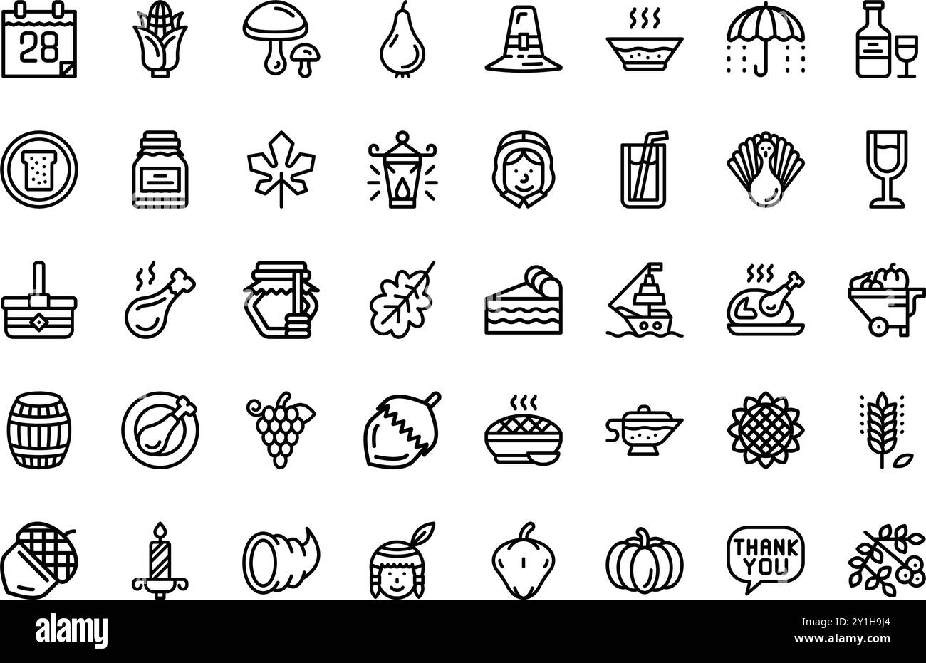 Icone del Ringraziamento Collezione di icone vettoriali di alta qualità con tratto modificabile. Ideale per progetti professionali e creativi. Illustrazione Vettoriale Icone del Ringraziamento Collezione di icone vettoriali di alta qualità con tratto modificabile. Ideale per progetti professionali e creativi. Illustrazione Vettoriale