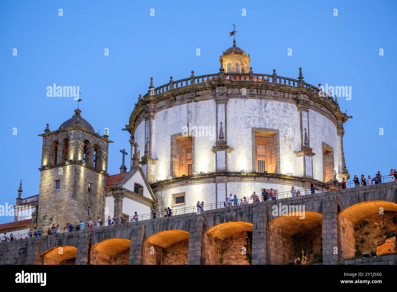 Una vista del Monastero di Serra do Pilar situato a Vila Nova de Gaia, Porto, Portogallo Foto Stock