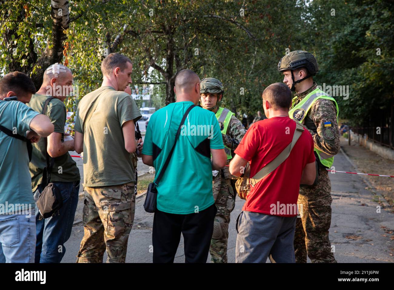 L'attacco aereo alla città di Poltava, Ucraina, il 9 settembre 2024, ha causato oltre cinquanta morti e quasi 300 feriti residenti. (CTK Photo/Darvik Maca Vojte Foto Stock